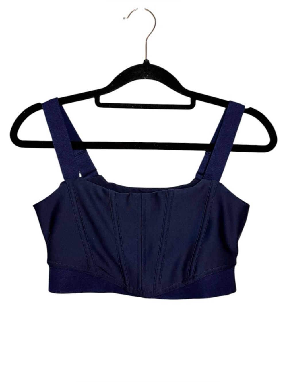 Alo Yoga Navy Blue Airlift Corset Sports Bra Top Small